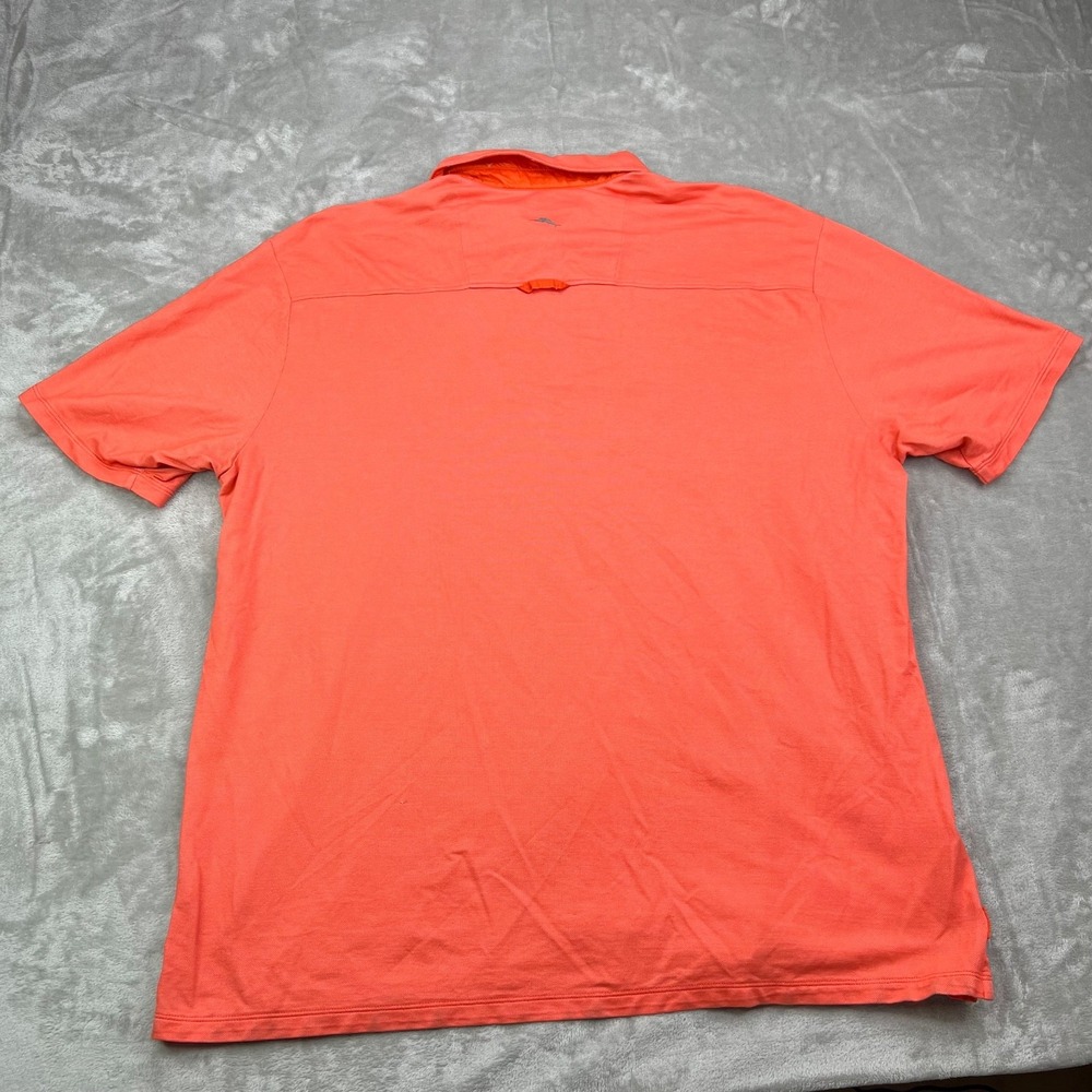 Tommy Bahama Polo Shirt Mens‎ 2XL Orange Double Eagle Spectator Performance - Picture 6 of 12